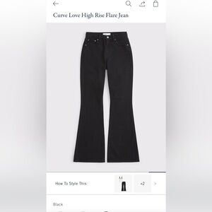 Abercrombie & Fitch Black High Rise Flare Jeans